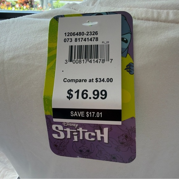 NWT Pumpkin Spice Graphic With Stitch Character T-Shirt - Picture 4 of 6